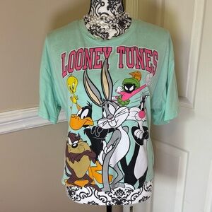 Looney Tunes- Girls' Cropped, Short Sleeve Graphic T-Shirt -size XL 14/16
